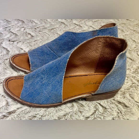 Free People Blue and Brown Open-Toe Sandals - Picture 1 of 6